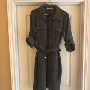 Gray Sharagano Shirt Dress Size 10